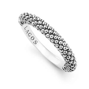 Lagos Sterling silver Caviar stacking ring- Sz. 8.5